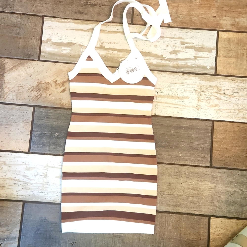 Princess Polly Ciro Mini Brown Dress xs/s NWT